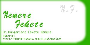 nemere fekete business card